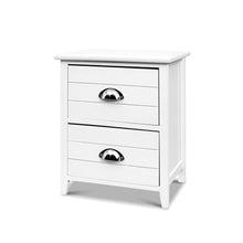Load image into Gallery viewer, Ashley Rose 2x Bedside Table Nightstands 2 Drawers Storage Cabinet Bedroom Side White - Ashley Rose