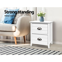 Load image into Gallery viewer, Ashley Rose 2x Bedside Table Nightstands 2 Drawers Storage Cabinet Bedroom Side White - Ashley Rose