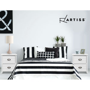 Ashley Rose 2x Bedside Table Nightstands 2 Drawers Storage Cabinet Bedroom Side White - Ashley Rose