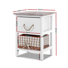 Load image into Gallery viewer, Ashley Rose 2x Bedside Tables Shabby Chic Storage Cabinet Unit Drawers Side Basket - Ashley Rose