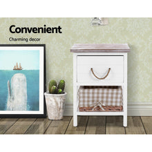 Load image into Gallery viewer, Ashley Rose 2x Bedside Tables Shabby Chic Storage Cabinet Unit Drawers Side Basket - Ashley Rose