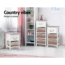Load image into Gallery viewer, Ashley Rose 2x Bedside Tables Shabby Chic Storage Cabinet Unit Drawers Side Basket - Ashley Rose