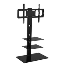 Load image into Gallery viewer, Ashley Rose Floor TV Stand Brakcket Mount Swivel Height Adjustable 32 to 70 Inch Black - Ashley Rose