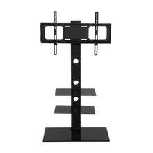 Load image into Gallery viewer, Ashley Rose Floor TV Stand Brakcket Mount Swivel Height Adjustable 32 to 70 Inch Black - Ashley Rose
