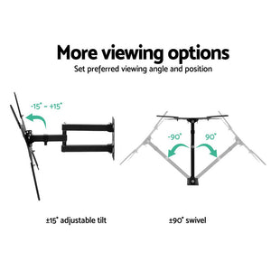 Ashley Rose TV Wall Mount Monitor Bracket Swivel Tilt 24 32 37 40 42 47 50 Inch LED LCD - Ashley Rose