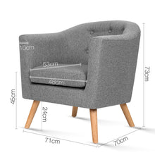 Load image into Gallery viewer, Ashley Rose Fabric Dining Armchair - Grey - Ashley Rose