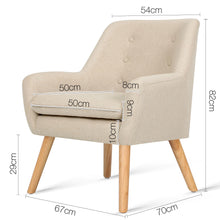 Load image into Gallery viewer, Ashley Rose Fabric Dining Armchair - Beige - Ashley Rose