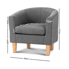 Load image into Gallery viewer, Ashley Rose Abby Farbic Armchair - Grey - Ashley Rose