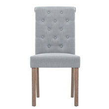 Load image into Gallery viewer, Ashley Rose 2x Dining Chairs French Provincial Kitchen Cafe Fabric Padded High Back Pine Wood Light Grey - Ashley Rose