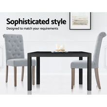 Load image into Gallery viewer, Ashley Rose 2x Dining Chairs French Provincial Kitchen Cafe Fabric Padded High Back Pine Wood Light Grey - Ashley Rose