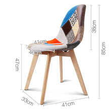 Load image into Gallery viewer, Ashley Rose Set of 2 Retro Beech Fabric Dining Chair - Multi Colour - Ashley Rose