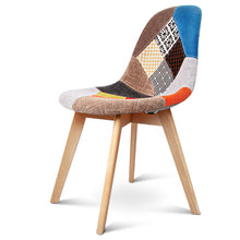 Load image into Gallery viewer, Ashley Rose Set of 2 Retro Beech Fabric Dining Chair - Multi Colour - Ashley Rose