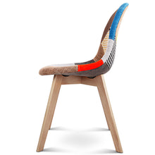 Load image into Gallery viewer, Ashley Rose Set of 2 Retro Beech Fabric Dining Chair - Multi Colour - Ashley Rose