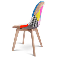 Load image into Gallery viewer, Ashley Rose Set of 2 Retro Beech Fabric Dining Chair - Multi Colour - Ashley Rose