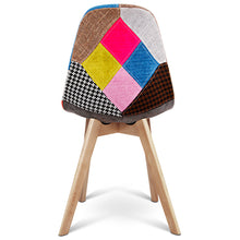Load image into Gallery viewer, Ashley Rose Set of 2 Retro Beech Fabric Dining Chair - Multi Colour - Ashley Rose