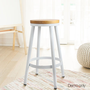 Ashley Rose Set of 2 Wooden Stackable Bar Stools - Ashley Rose