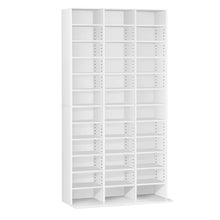Load image into Gallery viewer, Ashley Rose Adjustable Book Storage Shelf Rack Unit - White - Ashley Rose
