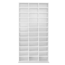 Load image into Gallery viewer, Ashley Rose Adjustable Book Storage Shelf Rack Unit - White - Ashley Rose