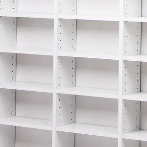 Ashley Rose Adjustable Book Storage Shelf Rack Unit - White - Ashley Rose