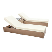 Load image into Gallery viewer, Ashley Rose 3 Piece Outdoor Wicker Lounge Set - Brown - Ashley Rose