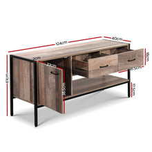 Load image into Gallery viewer, Ashley Rose TV Stand Entertainment Unit Storage Cabinet Industrial Rustic Wooden 120cm - Ashley Rose
