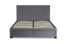 Load image into Gallery viewer, Alabama Fabric King Drawers Storage Bed Grey - Ashley Rose