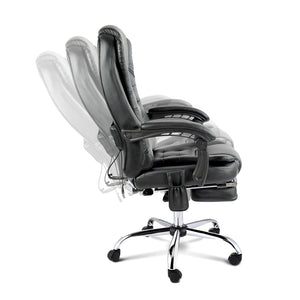 8 Point Reclining Message Chair - Black - Ashley Rose